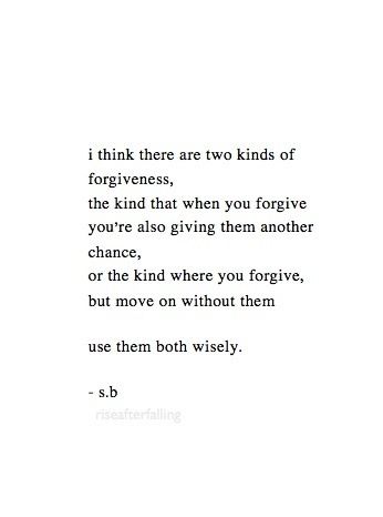 two types of forgiveness